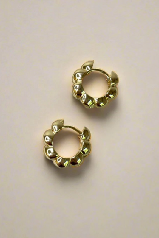 Radiant Twist Gold Huggie Earrings - FINAL SALE