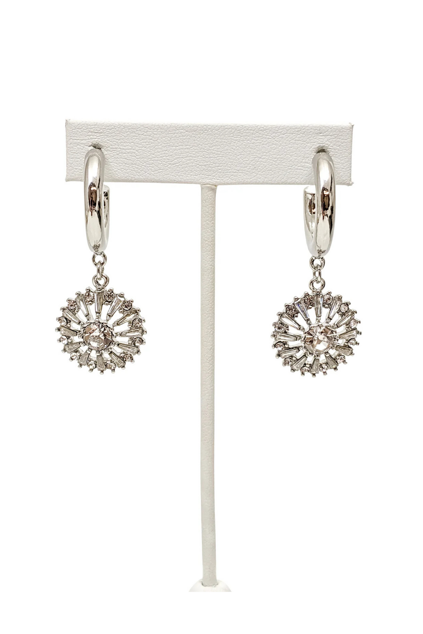 Paitin Silver Rhinestone Drop Earrings - FINAL SALE