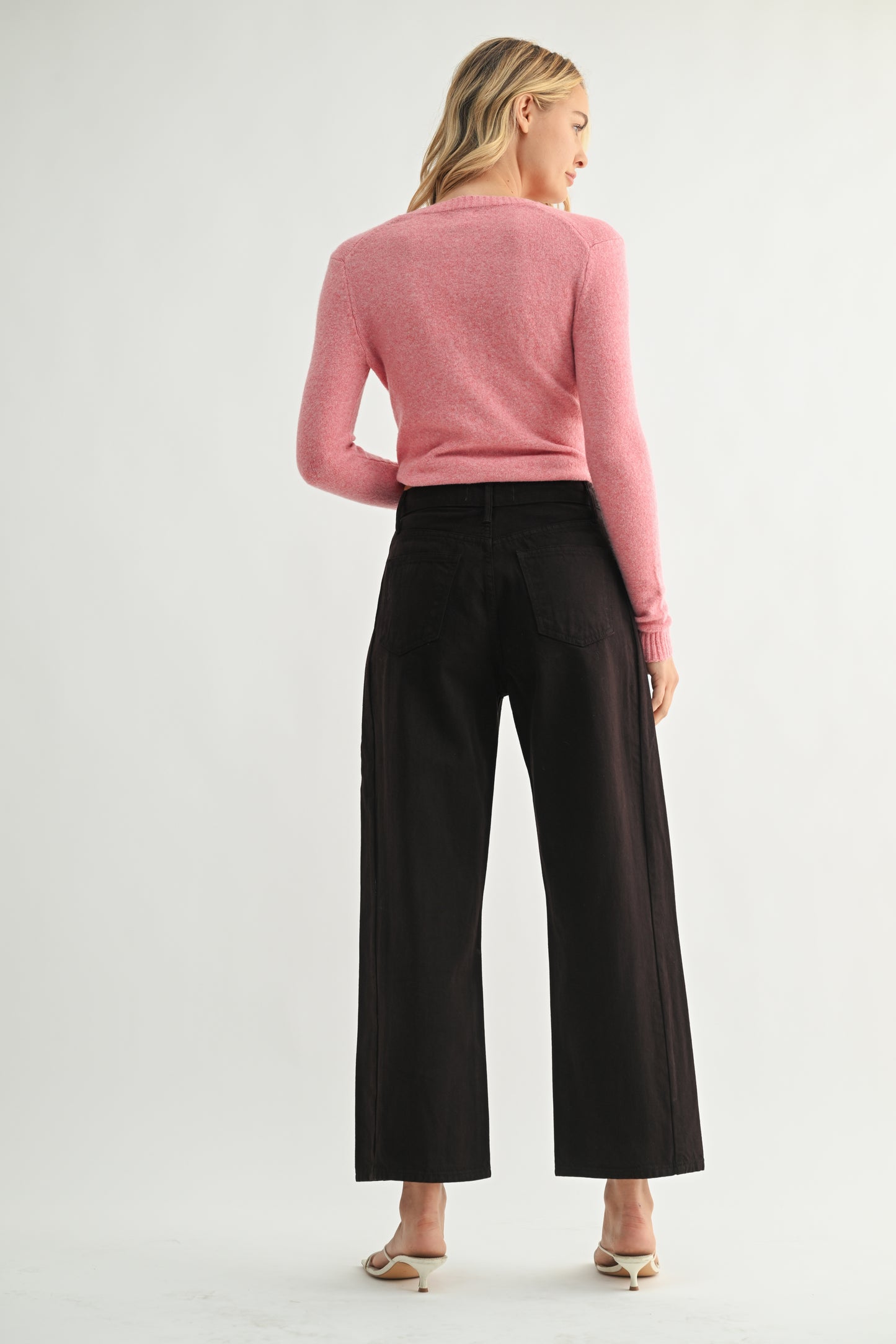Nicolete Dark Brown Barrel Denim