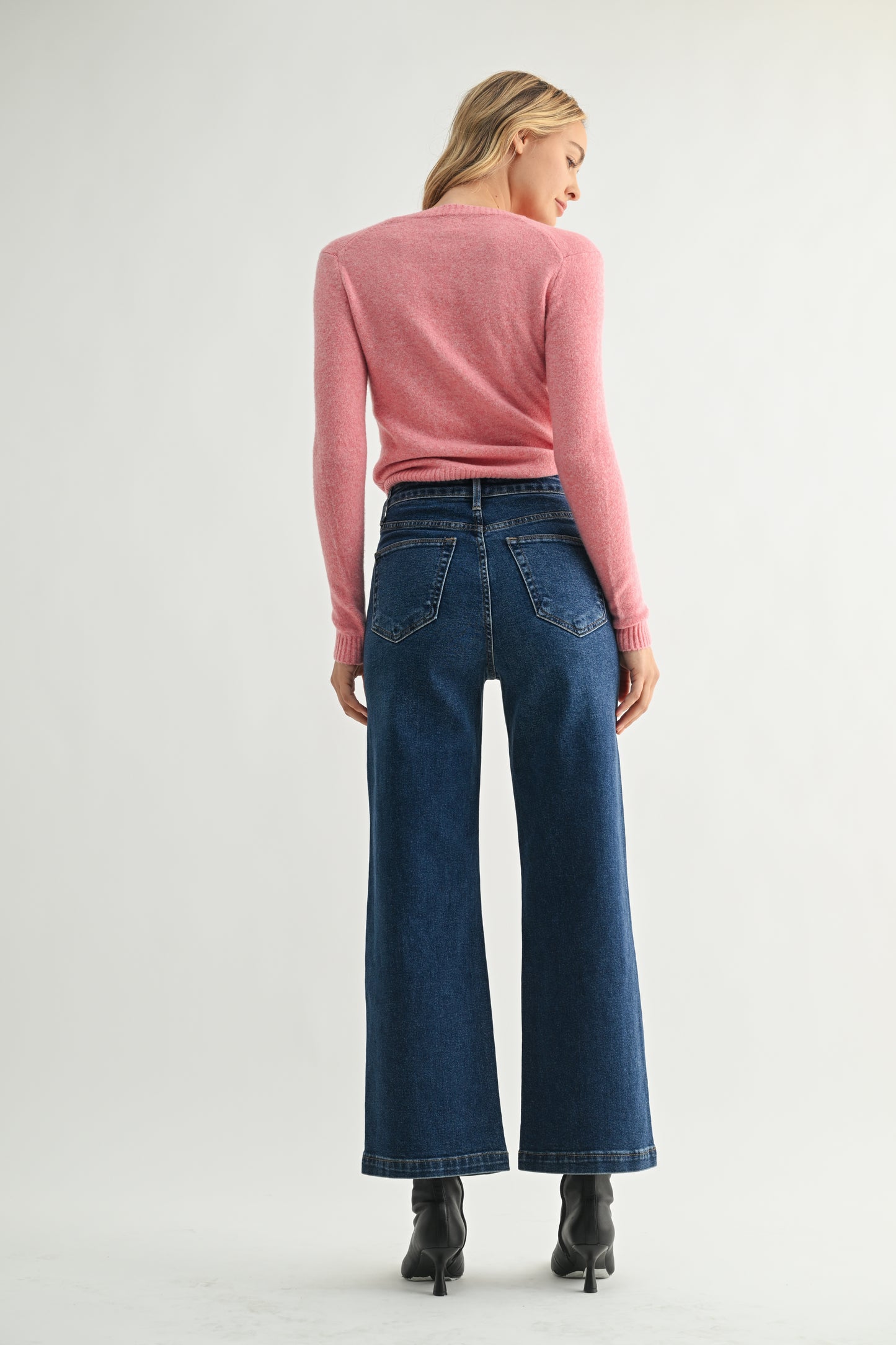Stella Dark Wash Wide Leg Denim
