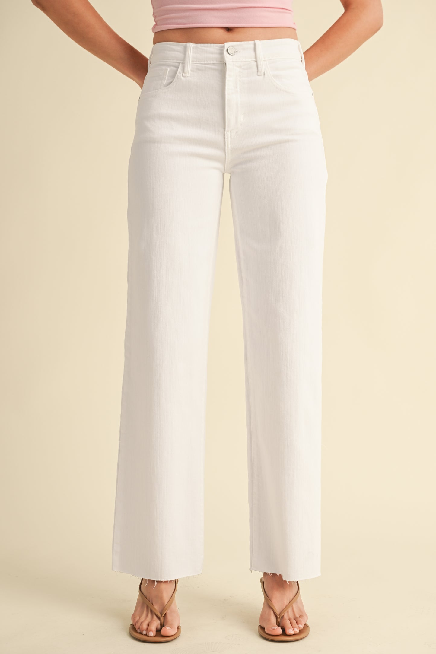 Dinah White Palazzo Denim