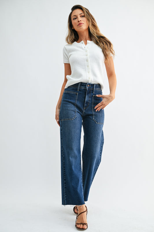 Darcy Dark Wash Utility Denim