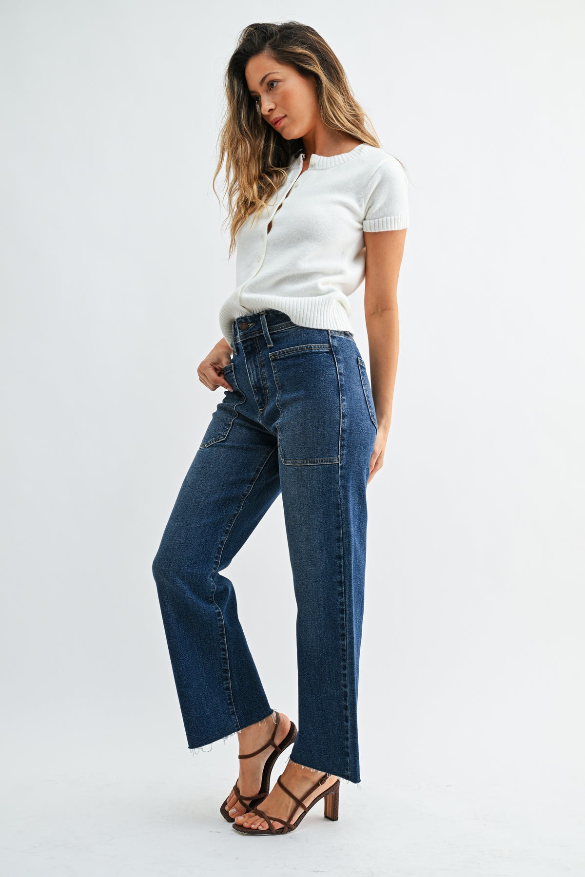 Darcy Dark Wash Utility Denim